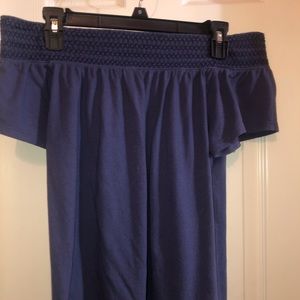 Old Navy Off the Shoulder Navy Blue Top